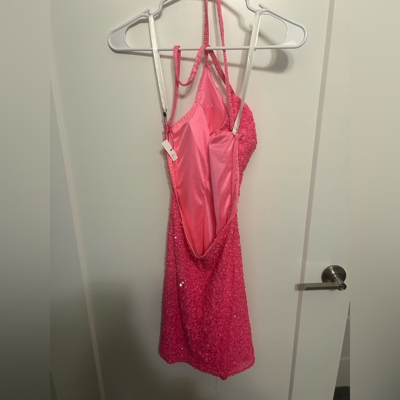 Primavera Couture Open Back Sequin Homecoming Cocktail Dress (3897) - Picture 10 of 10